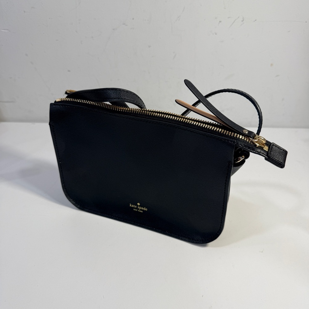 Kate Spade Holiday Lane Val Crossbody Bag Purse Black Leather Carrer $198